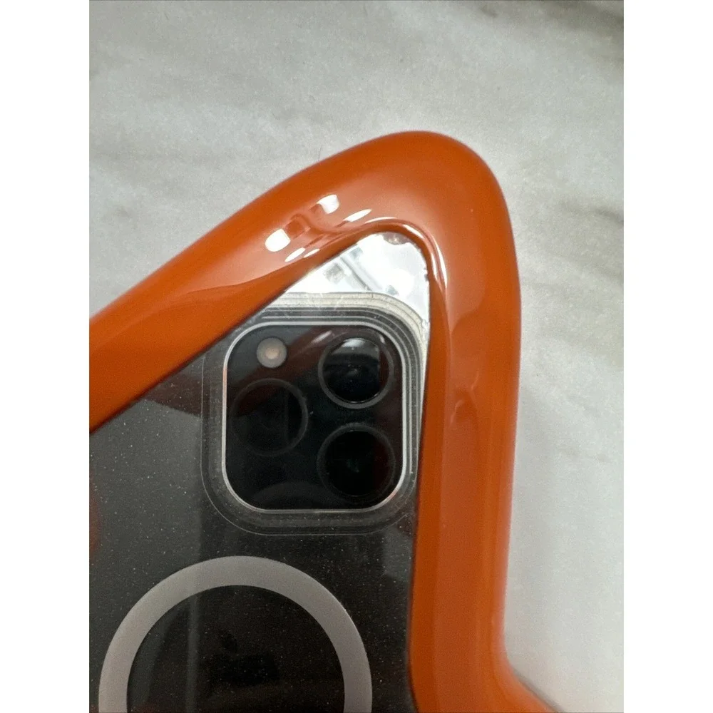 JEFFREE STAR COSMETICS HAND STAR MIRROR ORANGE/ BLACK HALLOWEEN*See Description!